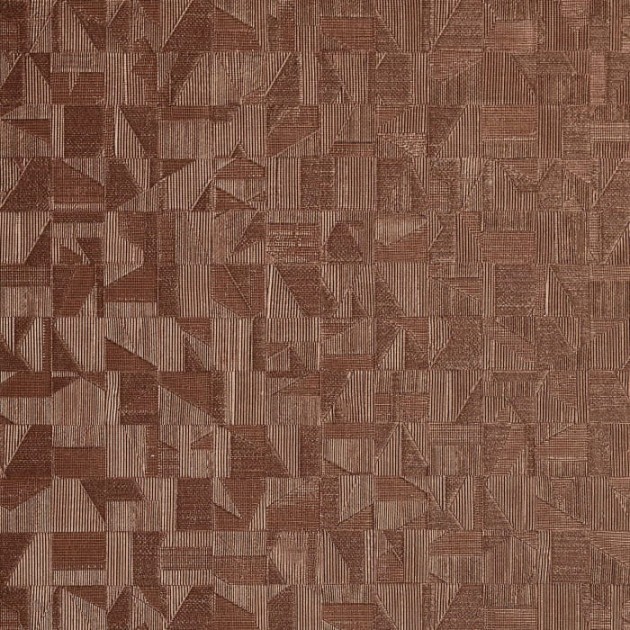Casamance 74401160 Textures Metalliques Tiznit Acajou - tapeta mozaika metaliczna