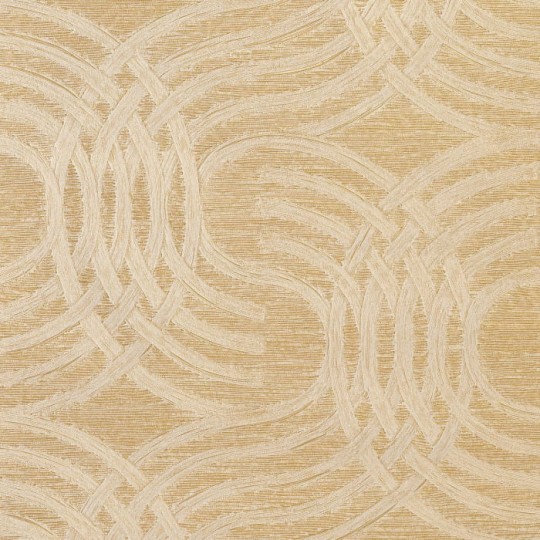 Casamance 75792140 Textures Metalliques Auraria Blanc - metaliczna tapeta w zaokrąglone linie