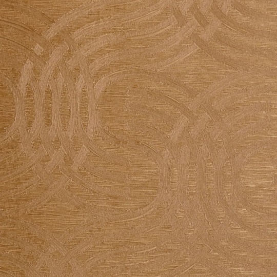 Casamance 75792344 Textures Metalliques Auraria Ambre - metaliczna tapeta w zaokrąglone linie