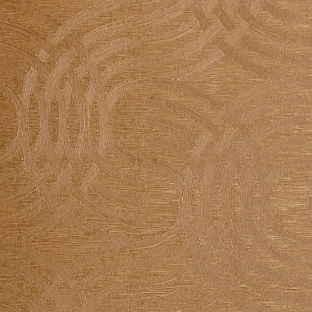 Casamance 75792344 Textures Metalliques Auraria Ambre - metaliczna tapeta w zaokrąglone linie