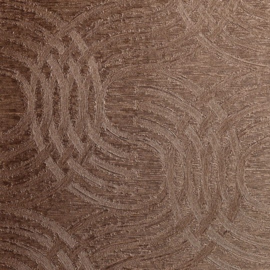 Casamance 75792446 Textures Metalliques Auraria Cuivre - metaliczna w zaokrąglone linie
