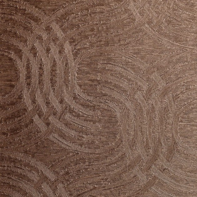 Casamance 75792446 Textures Metalliques Auraria Cuivre - metaliczna w zaokrąglone linie