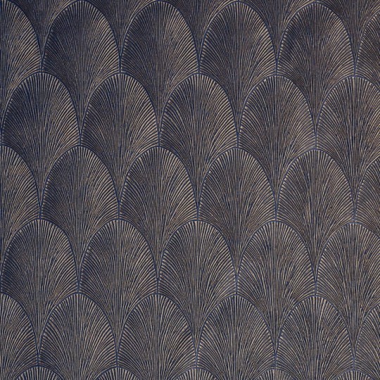 Casamance 75781936 Textures Metalliques Tourmaline Marine - tapeta łuki w stylu art-deco