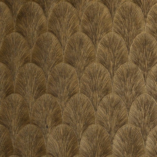 Casamance 75782038 Textures Metalliques Tourmaline Dore Fonce - tapeta łuki w stylu art-deco