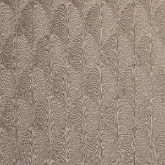 Casamance 75781528 Textures Metalliques Tourmaline Taupe - tapeta łuki w stylu art-deco