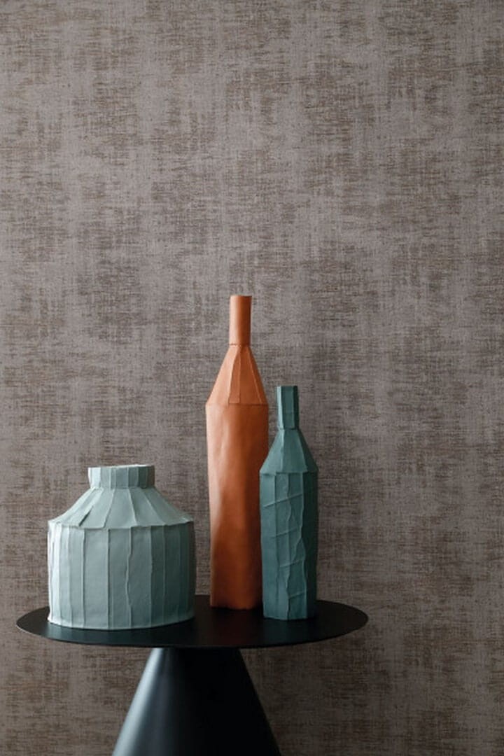 Casamance 74394860 Le Velours 2 Johara Grege - beżowa tapeta imitująca tkaninę