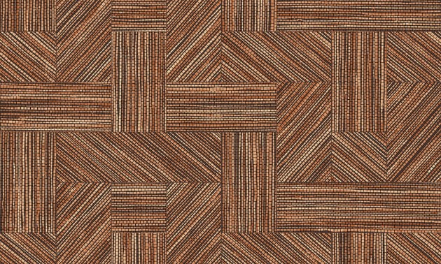 Arte 24042 Essentials Tangram Intarsio Burnt Sienna - tapeta o wzorze plecionki