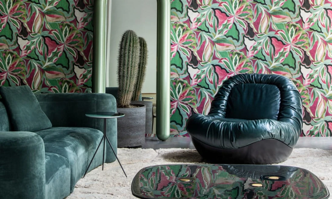 Arte 24100 Essentials Tangram Myriad Summer Bouquet - tapeta abstrakcyjna o tropikalnym wzorze