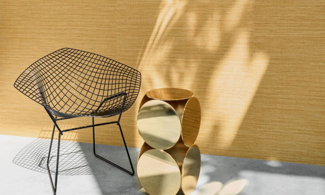 Arte 40507 Textura Lignes Pearl - tapeta imitująca lniane płótno