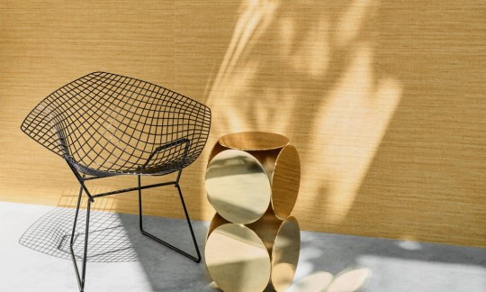 Arte 40507 Textura Lignes Pearl - tapeta imitująca lniane płótno