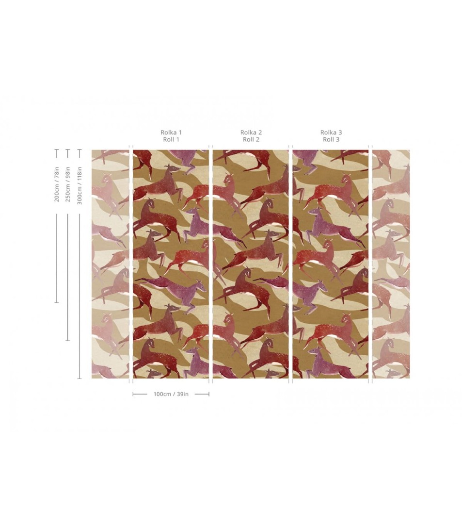 Wallcolors Life in Boho Roe Deer - mural z motywem sarenek
