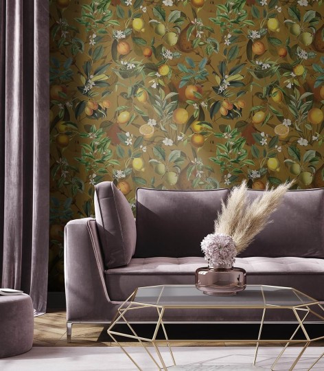 Wallcolors Vintage Therapy Orange - mural z motywem drzewa pomarańczy