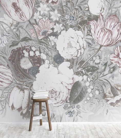 Wallcolors Vintage Therapy Light Vintage - mural z motywem kwiatów