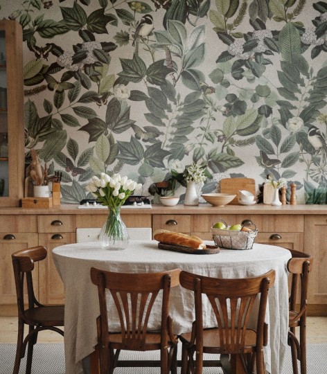 Wallcolors Floral Majesty Garden - mural z motywem kwiecistych gałązek, ptaków i motyli