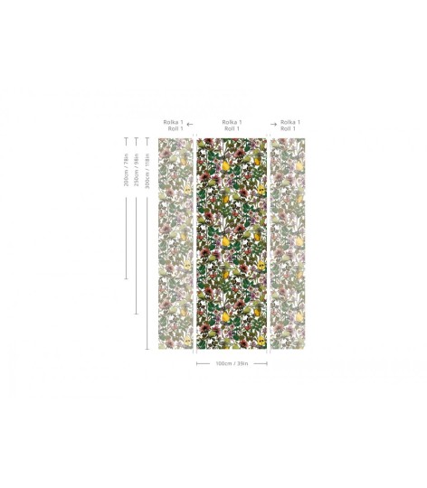 Wallcolors Floral Majesty White Orchard - mural z motywem kwiecistych gałązek i gruszek