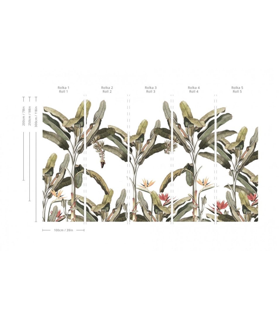 Wallcolors Tropical Intense Palm Forest - tropikalny mural z motywem liści bananowca