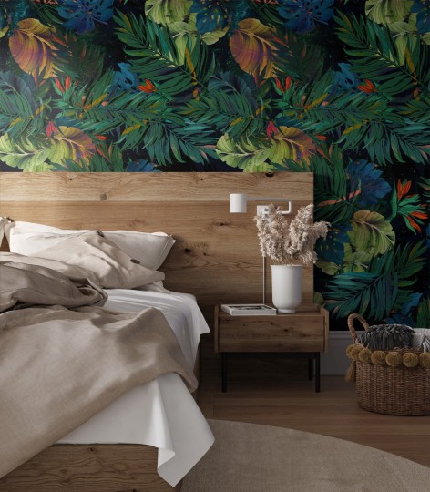 Wallcolors Tropical Intense Blue Leaves - tropikalny mural z motywem liści bananowca