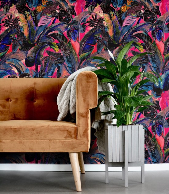 Wallcolors Tropical Intense Aruba - kolorowy mural z motywem tropikalnych liści