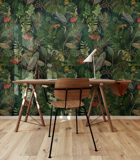 Wallcolors Tropical Intense Forest Riches - tropikalny mural z motywem liści i owoców