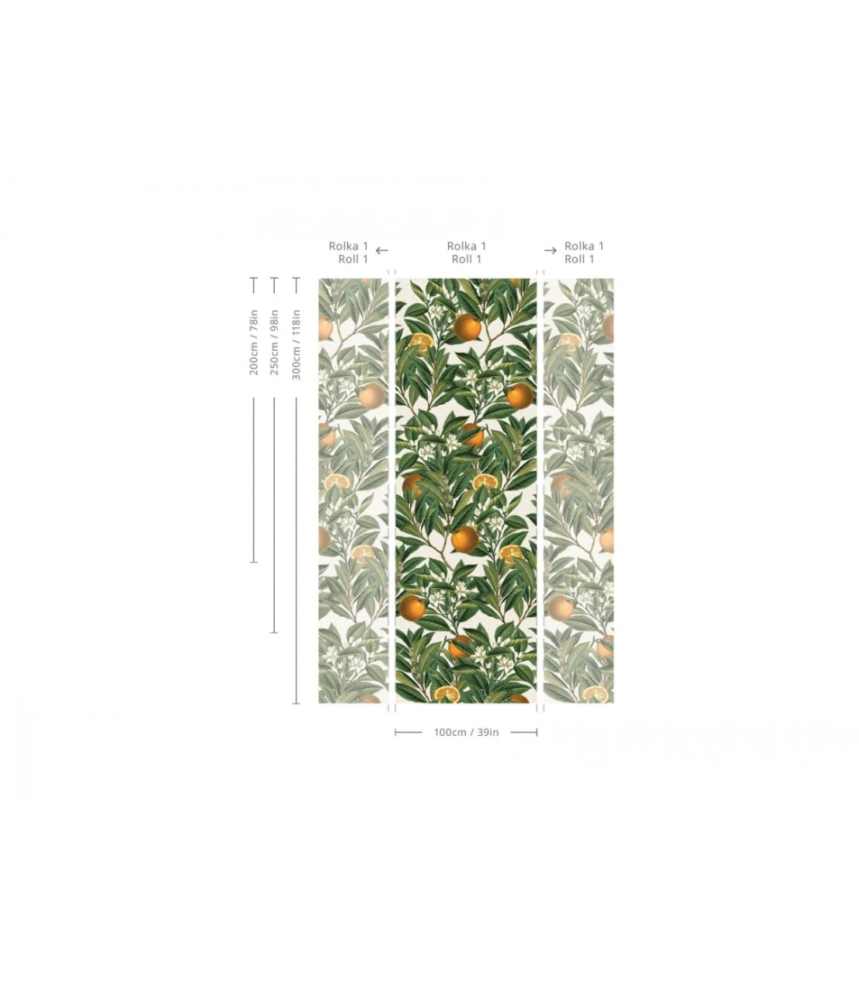 Wallcolors Tropical Intense Orange Tree - mural z motywem drzewa pomarańczy