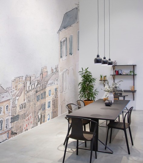 Wallcolors Essential Roofs - mural z motywem kamienic