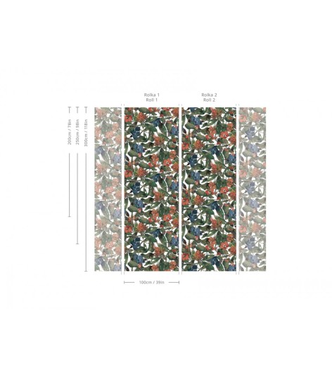 Wallcolors Essential Flower Hedge - tropikalny mural z motywem pnączy kwiatów
