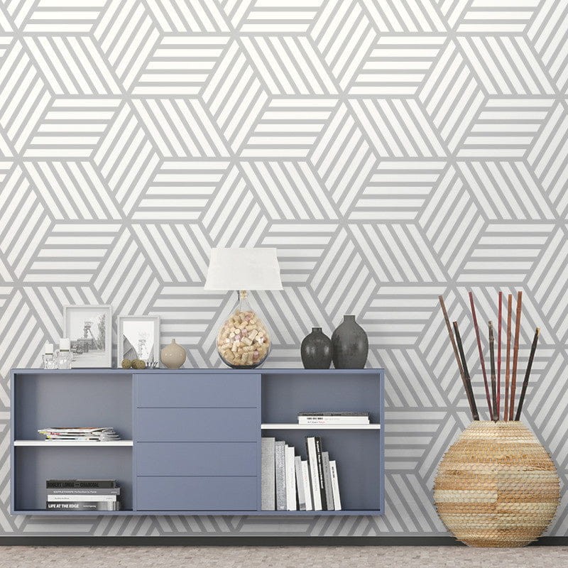 Wall Art Originals Skein Big grey - mural z motywem sześcianów