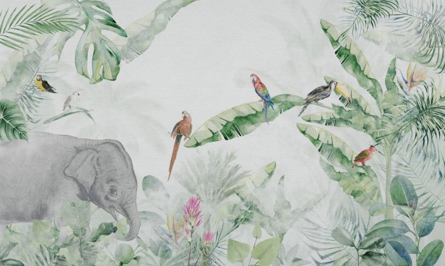 Wall Art Originals Jungle Vivid - mural z dżunglą