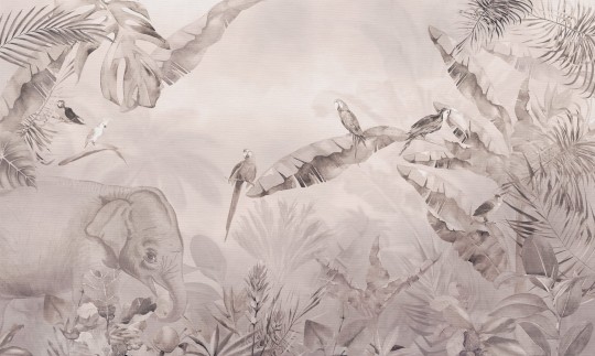 Wall Art Originals Jungle Beige - mural z dżunglą