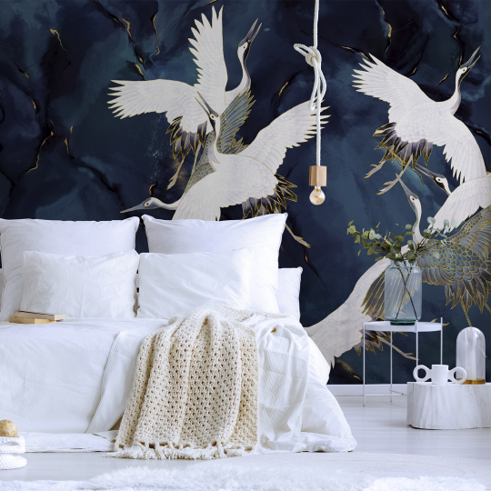 Wall Art Originals Royal Tsuru - mural z żurawiami