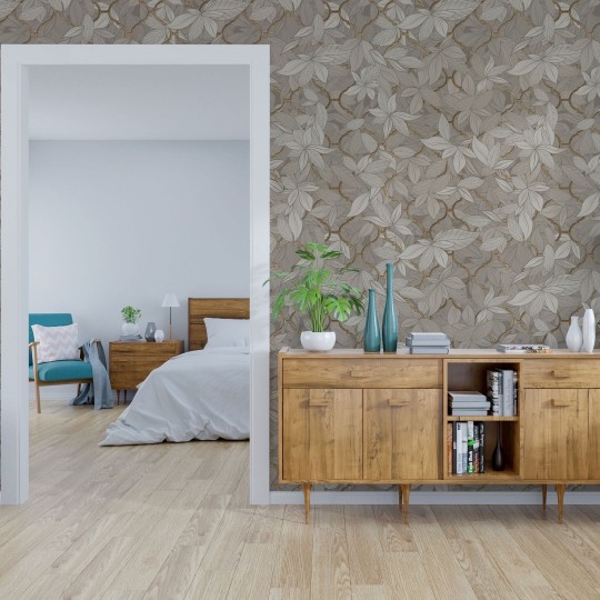 Wall Art Originals Edera Beige - mural liście