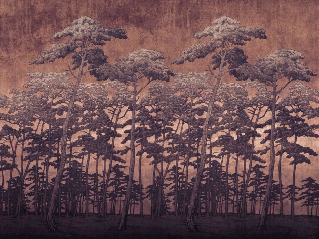 Wall Art Originals Secret Forest Rust - mural z motywem drzew