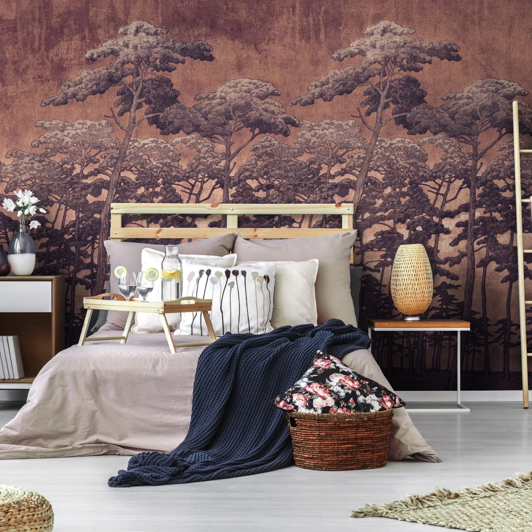 Wall Art Originals Secret Forest Rust - mural z motywem drzew