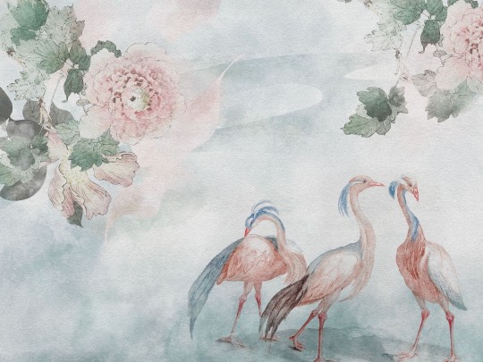 Wall Art Originals Eden - mural z motywem żurawi