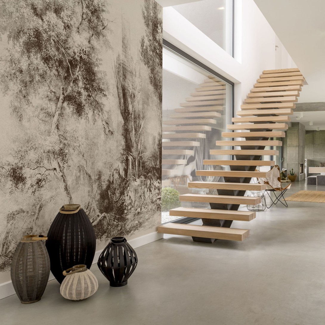 Wall Art Originals Calm Beige - mural drzewa