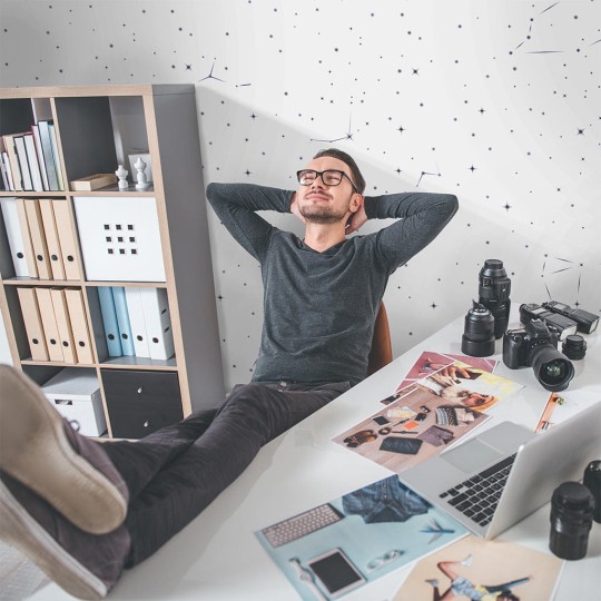 Wall Art Originals Starry Night white - mural gwiazdy