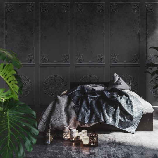 Wall Art Originals Refined Black - mural kwiaty