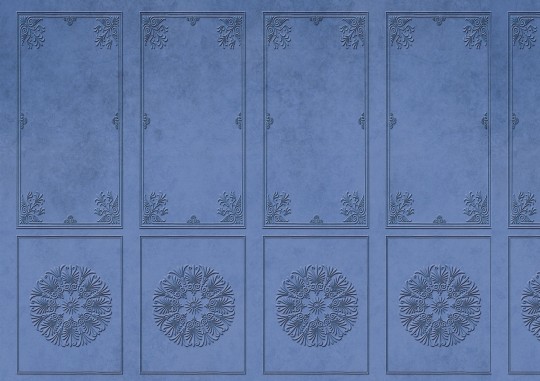 Wall Art Originals Refined Blue - mural kwiaty