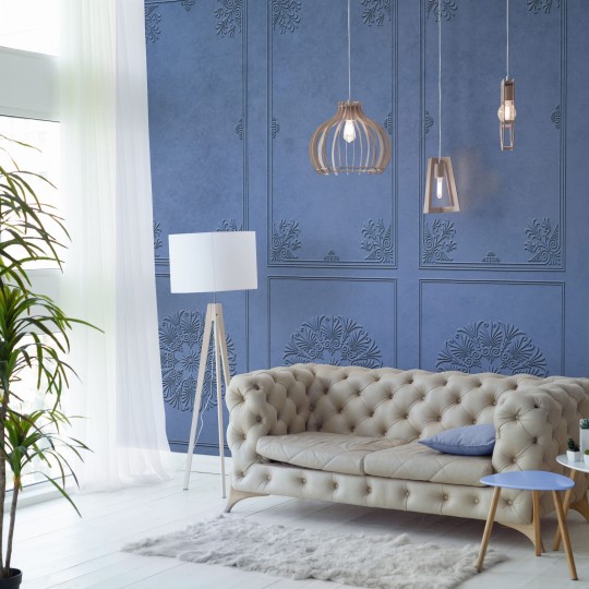 Wall Art Originals Refined Blue - mural kwiaty