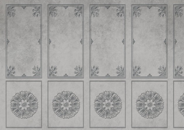 Wall Art Originals Refined Grey - mural kwiaty