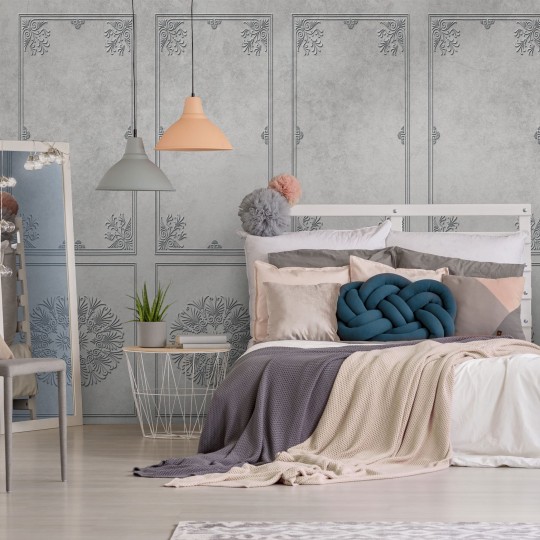 Wall Art Originals Refined Grey - mural kwiaty