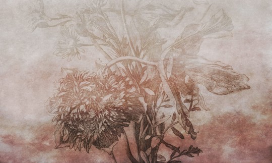 Wall Art Originals Rust Ombre Flower - mural w kwiaty