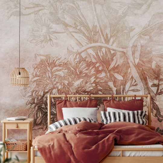 Wall Art Originals Rust Ombre Flower - mural w kwiaty