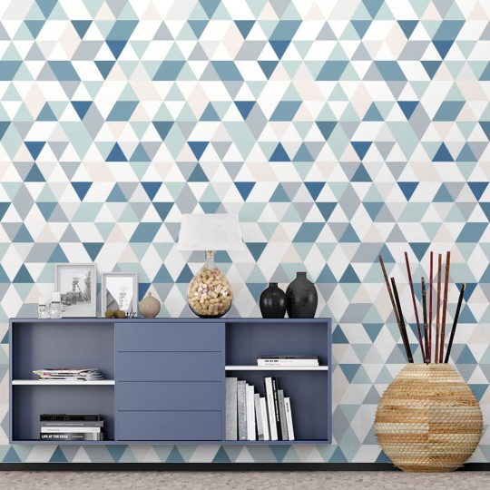 Wall Art Originals Triangles Coctail marine - mural trójkąty