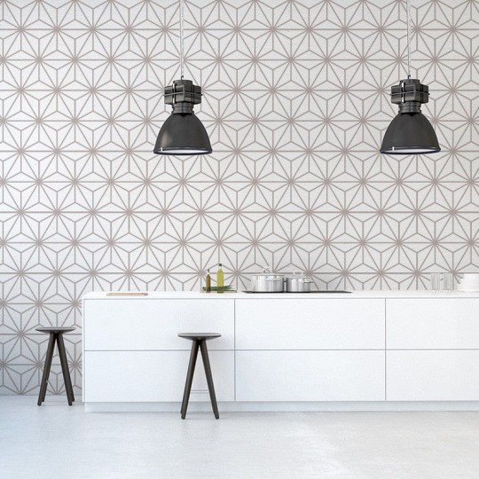 Wall Art Originals Delicate Morning kawowy - mural geometryczny