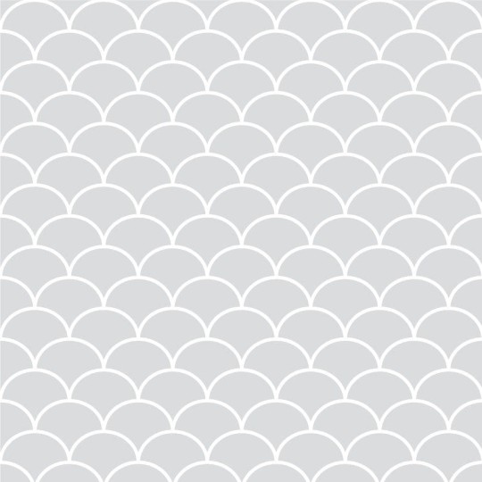 Wall Art Originals Fishscale szary - mural geometryczny