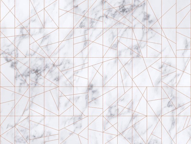Wall Art Originals Marble Veins Rosegold - mural geometryczny