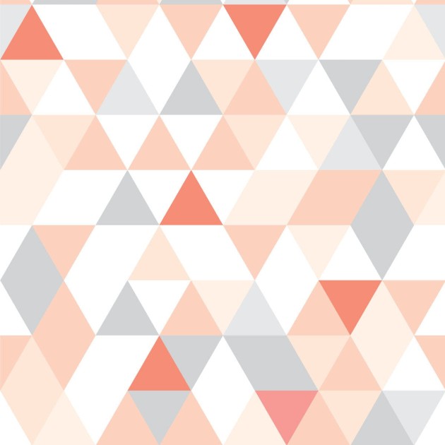 Wall Art Originals Triangles Coctail coral - mural trójkąty