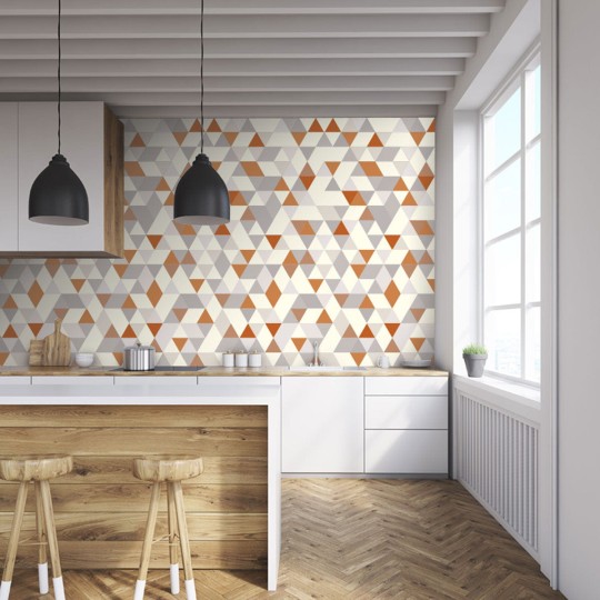 Wall Art Originals Triangles Coctail ginger - mural trójkąty