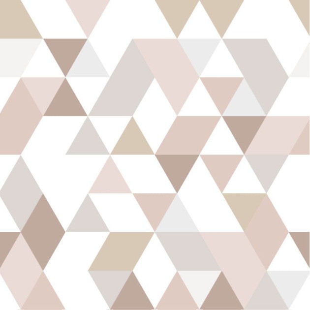 Wall Art Originals Triangles Coctail beige - mural trójkąty